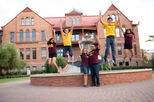 Allison Family in front of Old Main